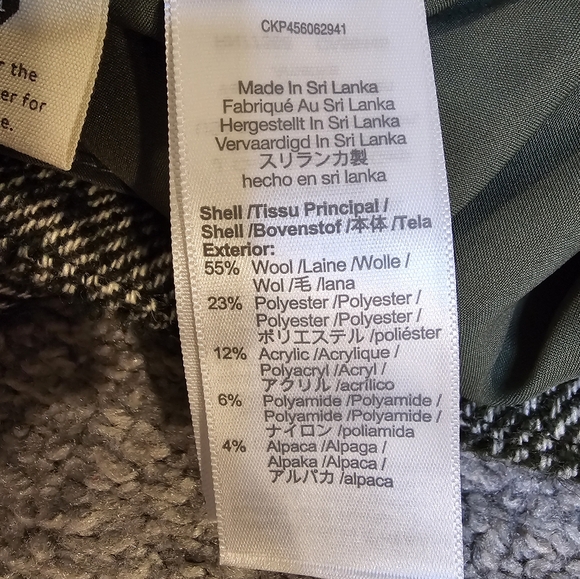 Madewell Herringbone Wool Button-front Mini Skirt Size 2 Green NWT - Picture 5 of 12